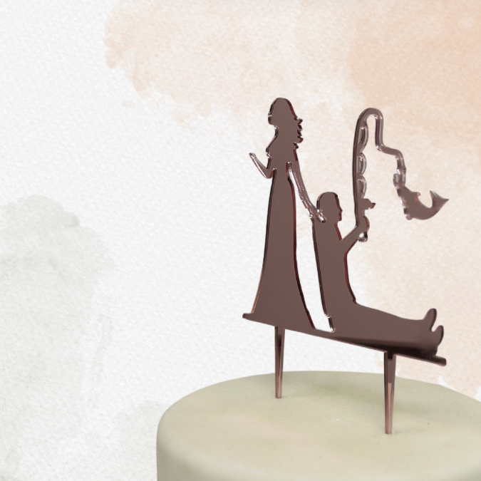 Cake topper in plex