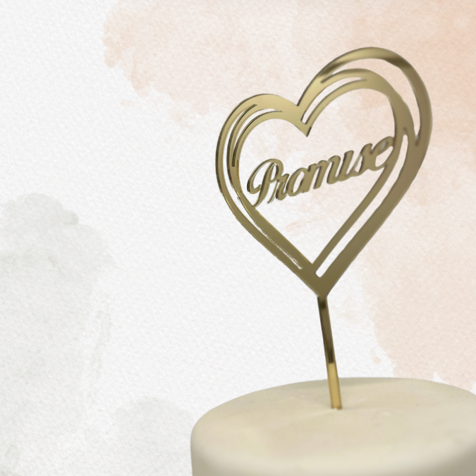 Cake topper in plex