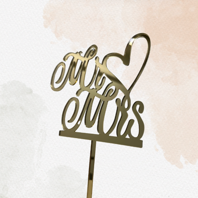 Cake topper in plex