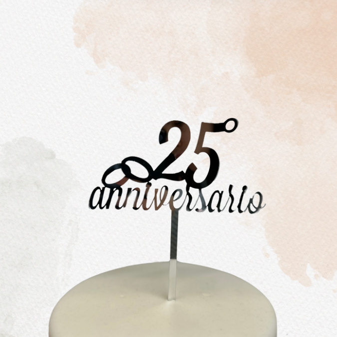 Cake topper in plex