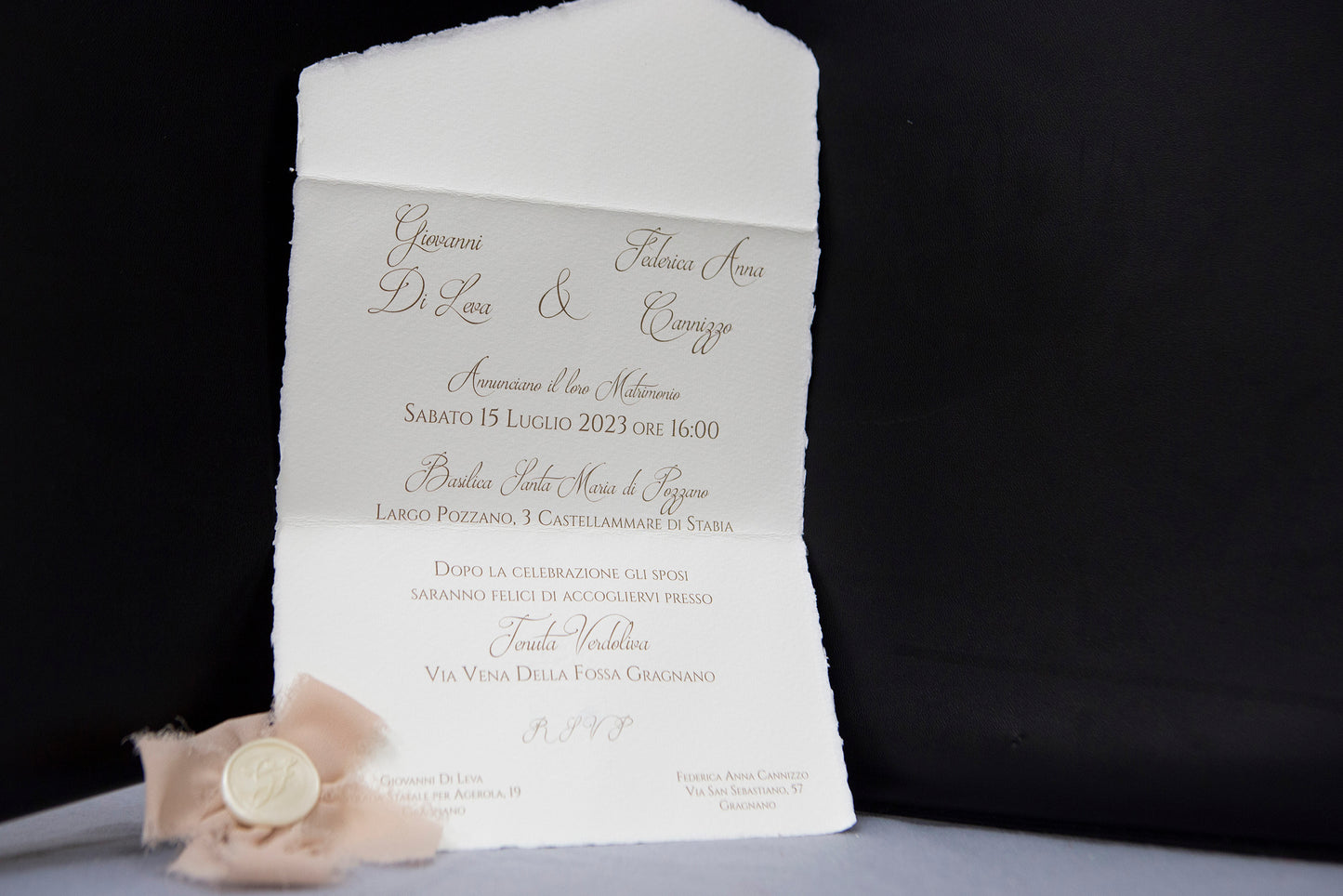 Partecipazioni in carta d'Amalfi